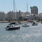 Chegada à marina