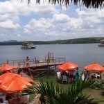 Preparativos para o embarque no catamarã