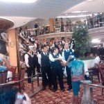 Equipe que nos serviam no jantar