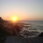 Por do sol na praia do SESC