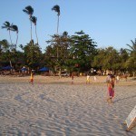 Todos a caminho no morro de areia